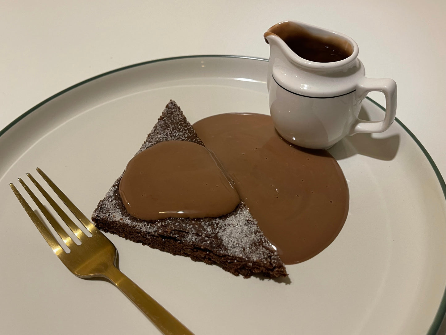 Chocolate Concrete Cake & Chocolate Custard